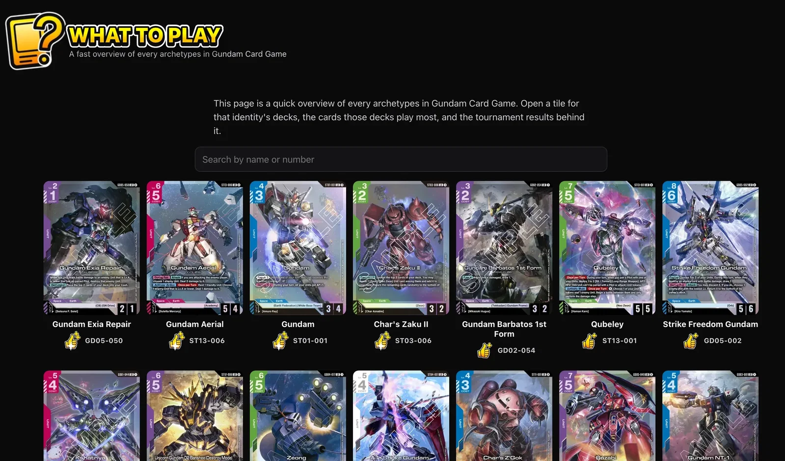 What to Play for Gundam Card Game.