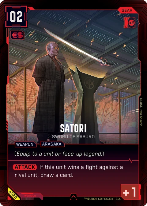 Satori - Sword of Saburo - Cyberpunk TCG card