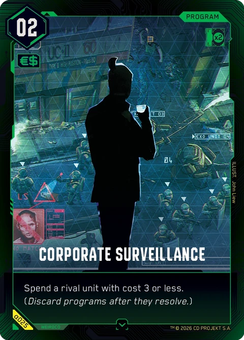 Corporate Surveillance - Cyberpunk TCG card