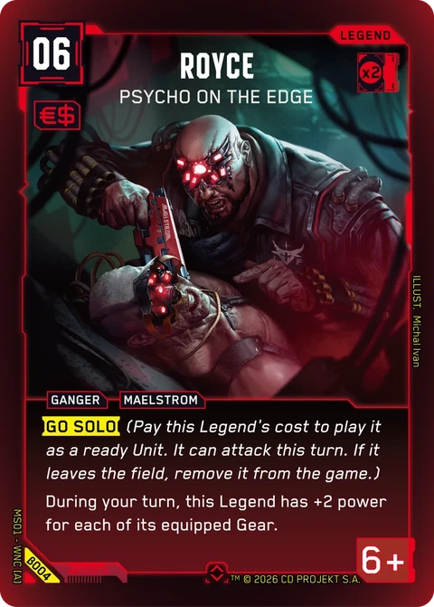 Royce: Psycho on the Edge - Cyberpunk TCG card