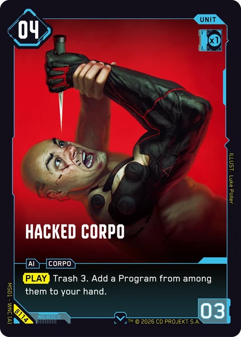 Hacked Corpo - Cyberpunk TCG card