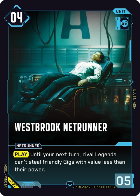 Westbrook Netrunner - Cyberpunk TCG card