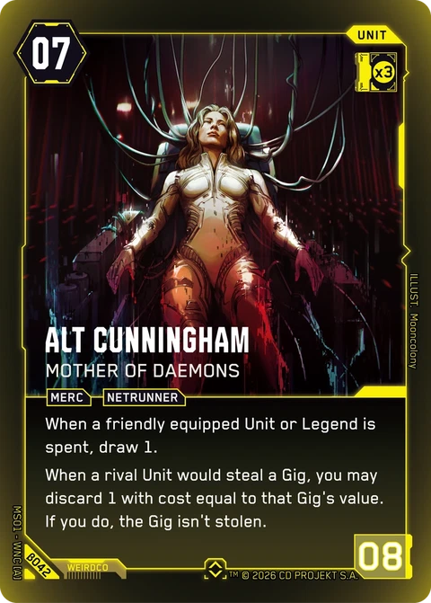 Alt Cunningham: Mother of Daemons - Cyberpunk TCG card
