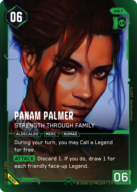 Panam Palmer: Strength Through Family - Cyberpunk TCG card