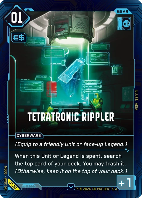 Tetratronic Rippler - Cyberpunk TCG card