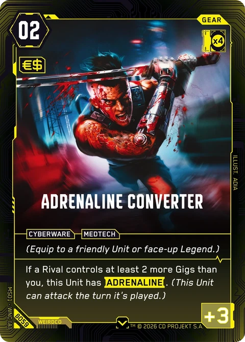 Adrenaline Converter - Cyberpunk TCG card