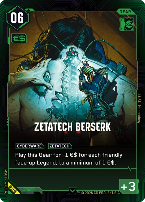 Zetatech Berserk - Cyberpunk TCG card