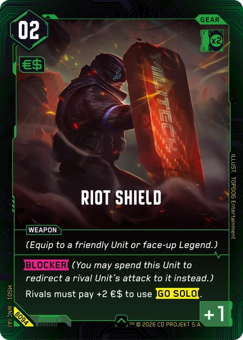 Riot Shield - Cyberpunk TCG card