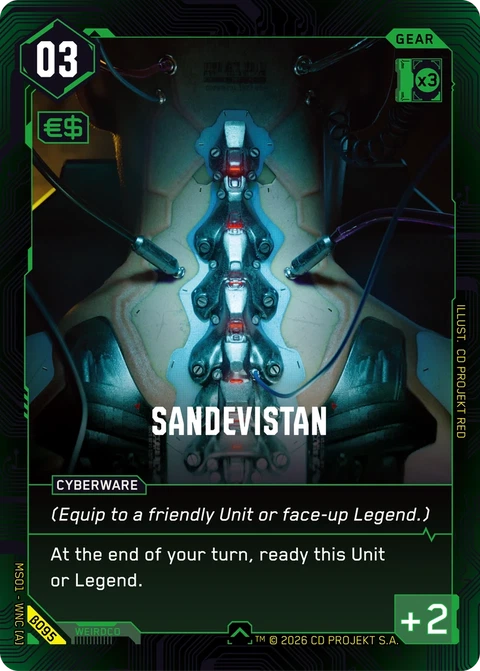 Sandevistan - Cyberpunk TCG card