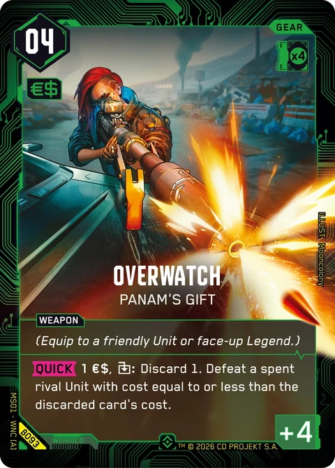 Overwatch: Panam's Gift - Cyberpunk TCG card