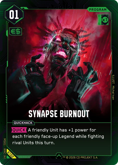 Synapse Burnout - Cyberpunk TCG card