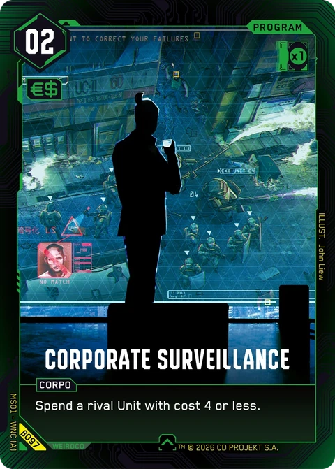 Corporate Surveillance - Cyberpunk TCG card