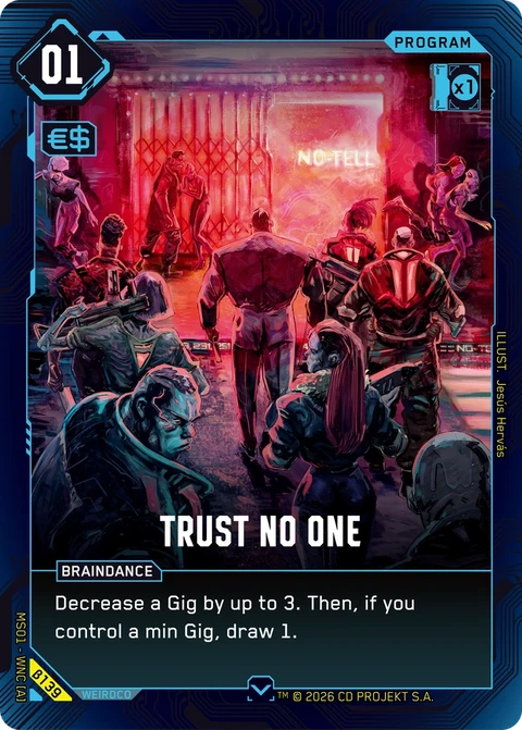 Trust No One - Cyberpunk TCG card