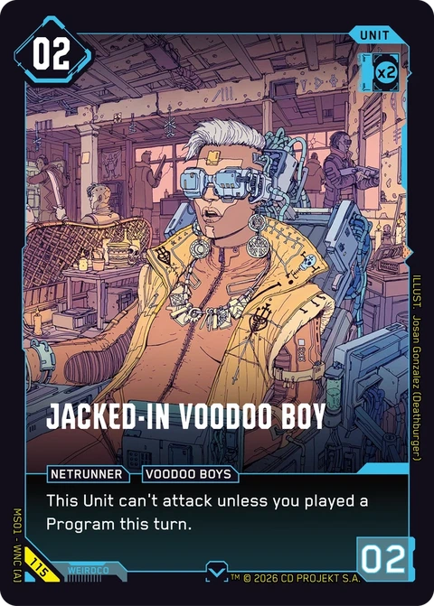 Jacked-In Voodoo Boy - Cyberpunk TCG card