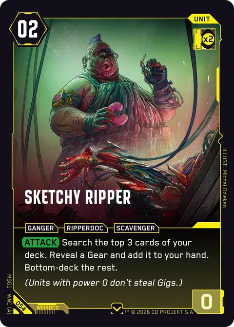 Sketchy Ripper - Cyberpunk TCG card