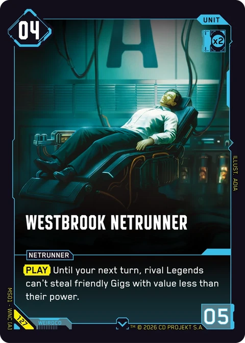 Westbrook Netrunner - Cyberpunk TCG card
