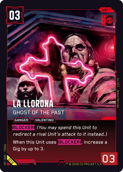 La Llorona: Ghost of the Past - Cyberpunk TCG card