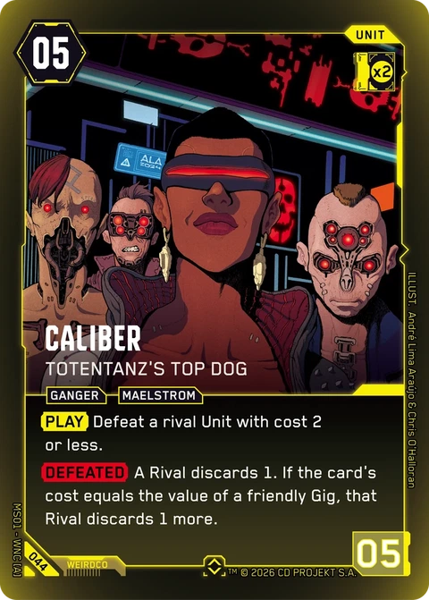 Caliber: Totentanz's Top Dog - Cyberpunk TCG card