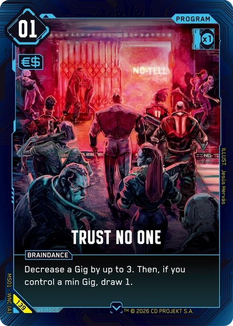 Trust No One - Cyberpunk TCG card
