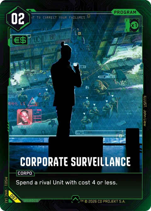 Corporate Surveillance - Cyberpunk TCG card