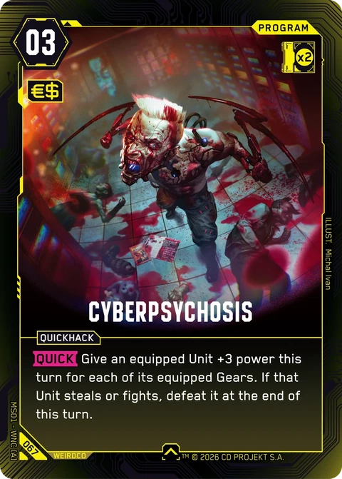 Cyberpsychosis - Cyberpunk TCG card