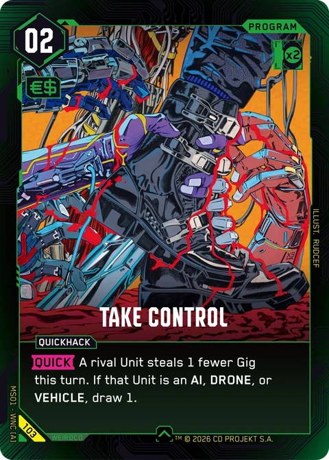 Take Control - Cyberpunk TCG card