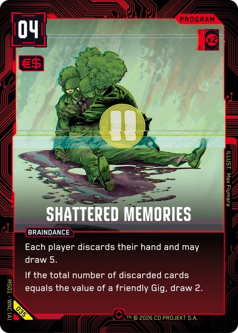 Shattered Memories - Cyberpunk TCG card