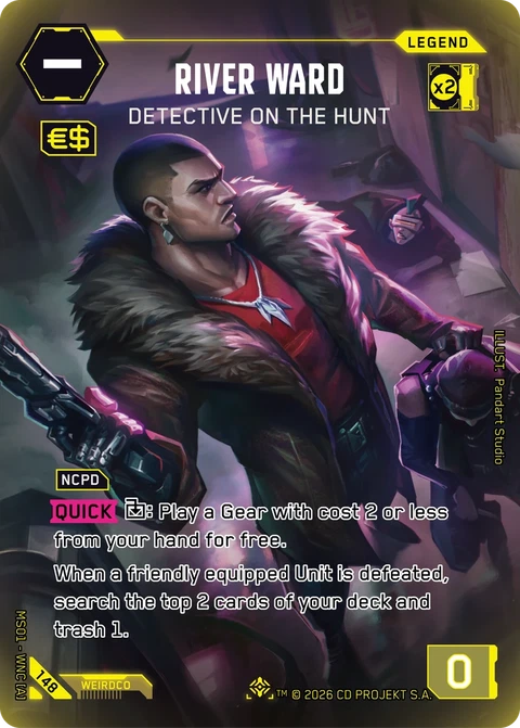 River Ward: Detective on the Hunt - Cyberpunk TCG card