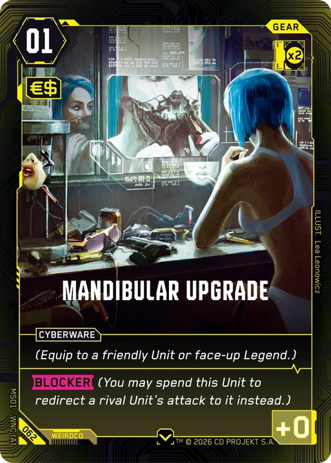 Mandibular Upgrade - Cyberpunk TCG card