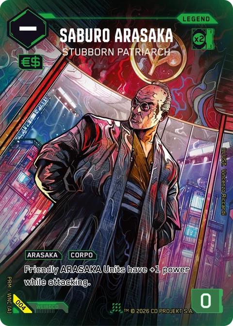 Saburo Arasaka: Stubborn Patriarch - Cyberpunk TCG card