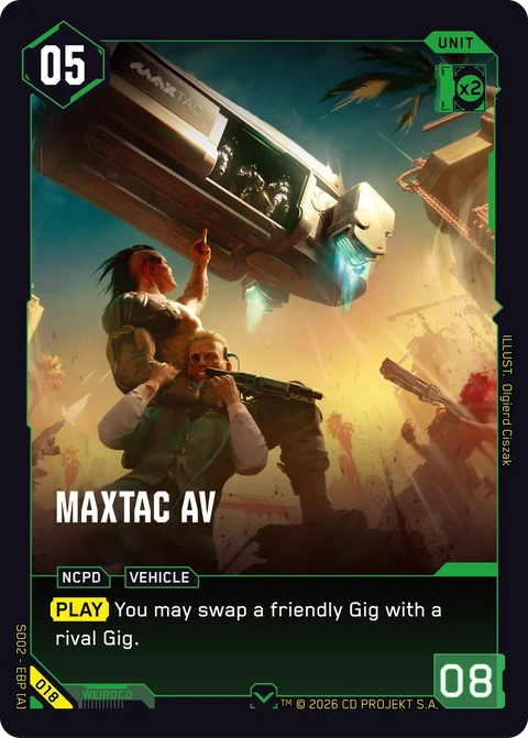 MaxTac AV - Cyberpunk TCG card
