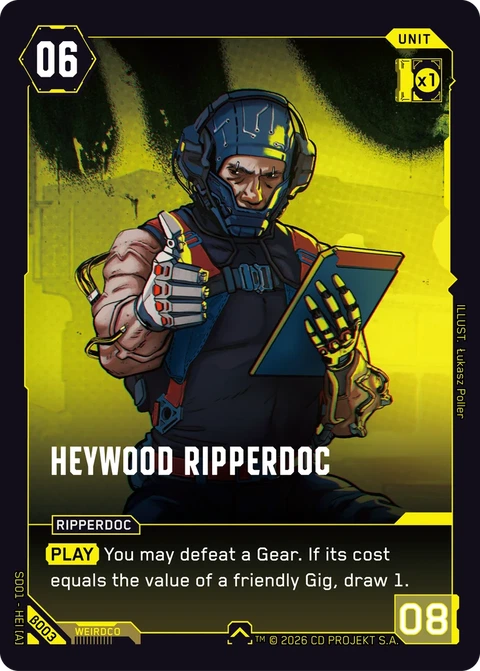 Heywood Ripperdoc - Cyberpunk TCG card