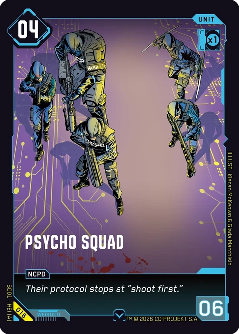 Psycho Squad - Cyberpunk TCG card