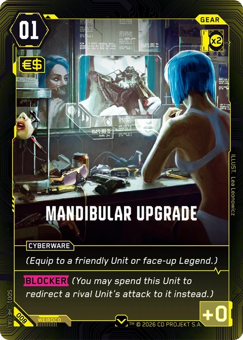 Mandibular Upgrade - Cyberpunk TCG card