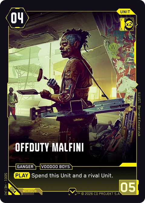 Offduty Malfini - Cyberpunk TCG card