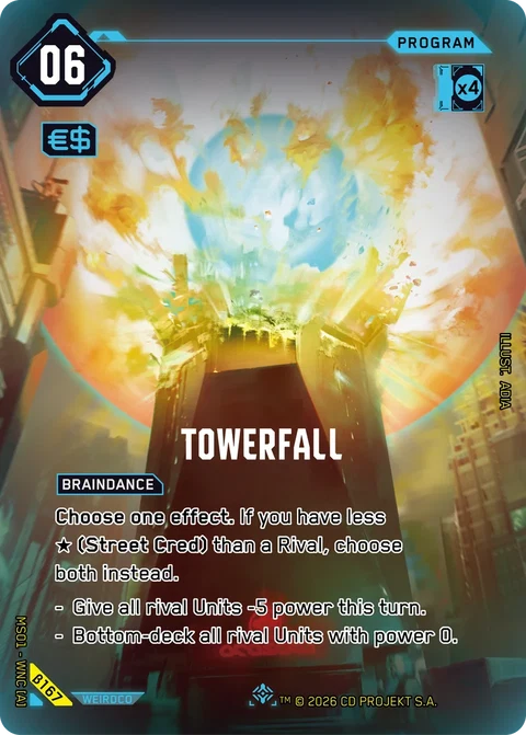 Towerfall - Cyberpunk TCG card