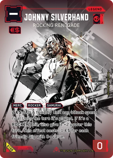 Johnny Silverhand: Rocking Renegade - Cyberpunk TCG card