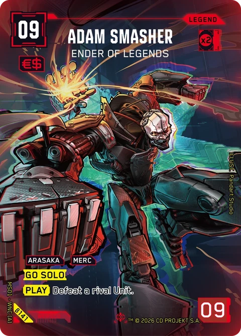 Adam Smasher: Ender of Legends - Cyberpunk TCG card