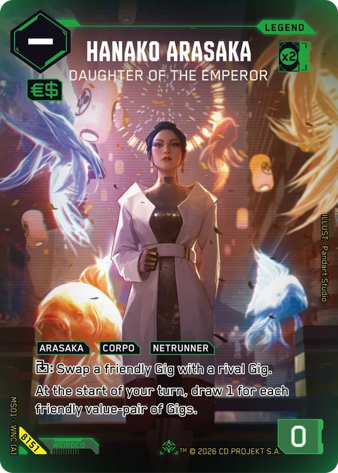 Hanako Arasaka: Daughter of the Emperor - Cyberpunk TCG card
