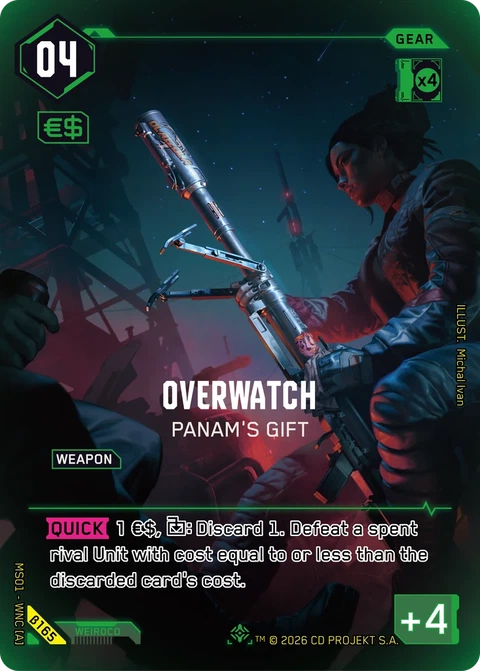 Overwatch: Panam's Gift - Cyberpunk TCG card