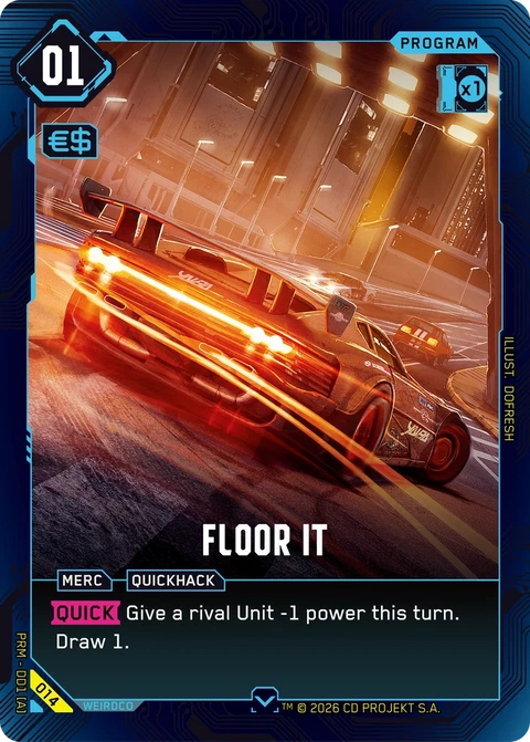Floor It - Cyberpunk TCG card