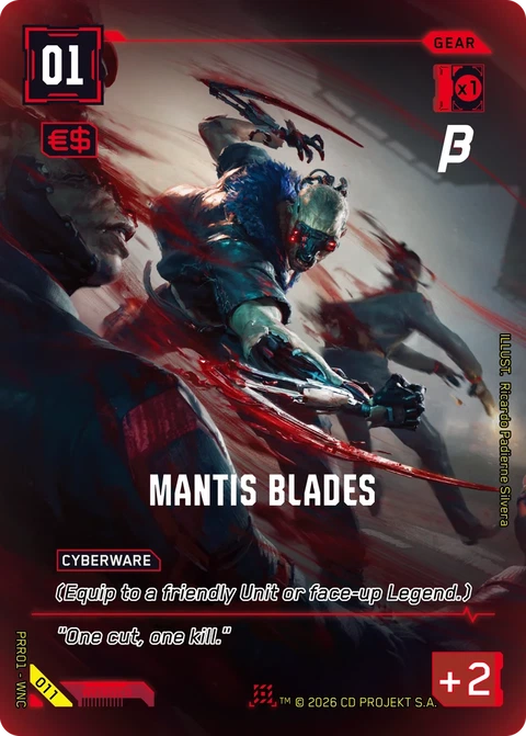 Mantis Blades - Cyberpunk TCG card