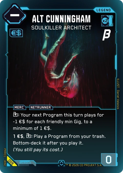 Alt Cunningham: Soulkiller Architect - Cyberpunk TCG card