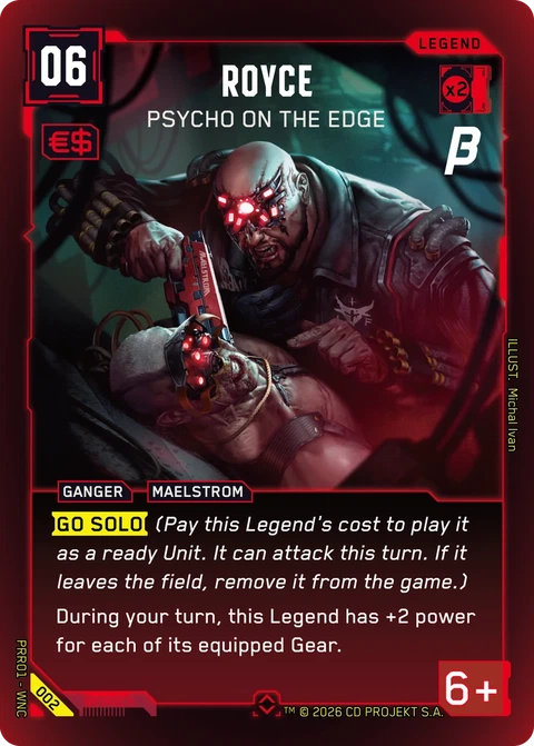 Royce: Psycho on the Edge - Cyberpunk TCG card