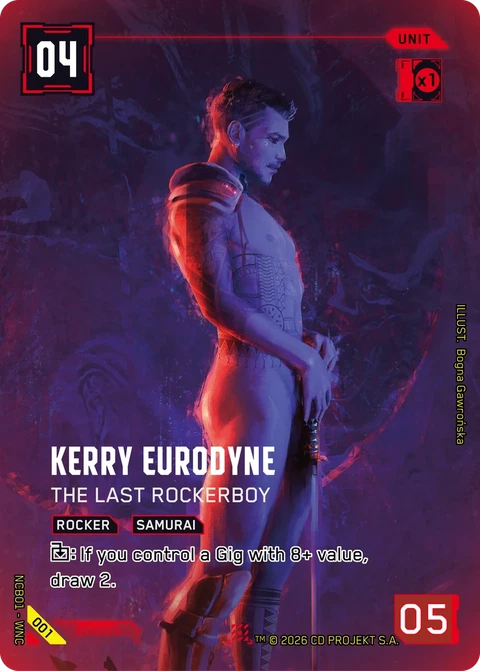 Kerry Eurodyne: The Last Rockerboy - Cyberpunk TCG card