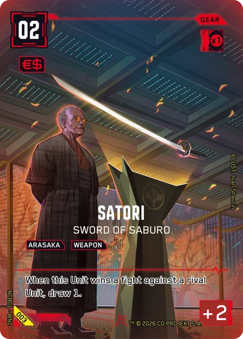 Satori: Sword of Saburo - Cyberpunk TCG card