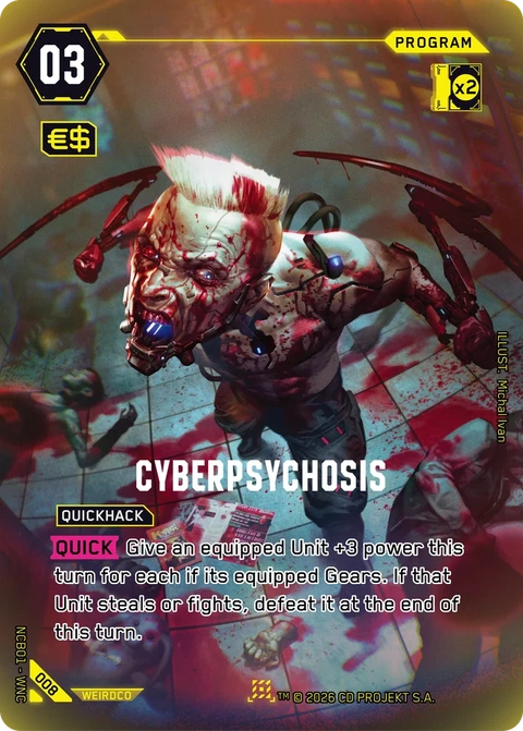 Cyberpsychosis - Cyberpunk TCG card
