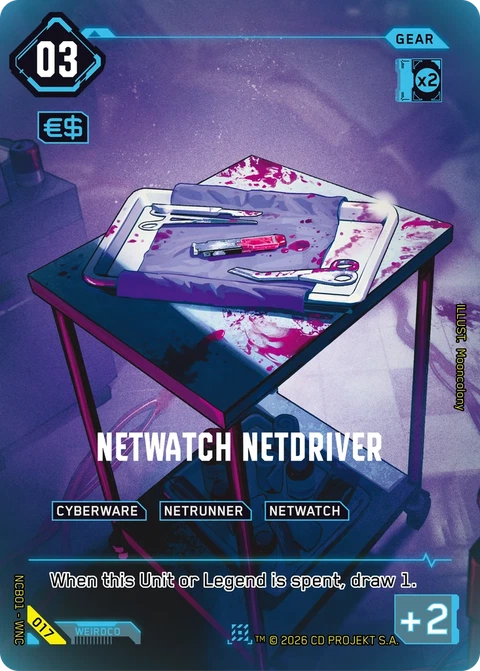 NetWatch Netdriver - Cyberpunk TCG card