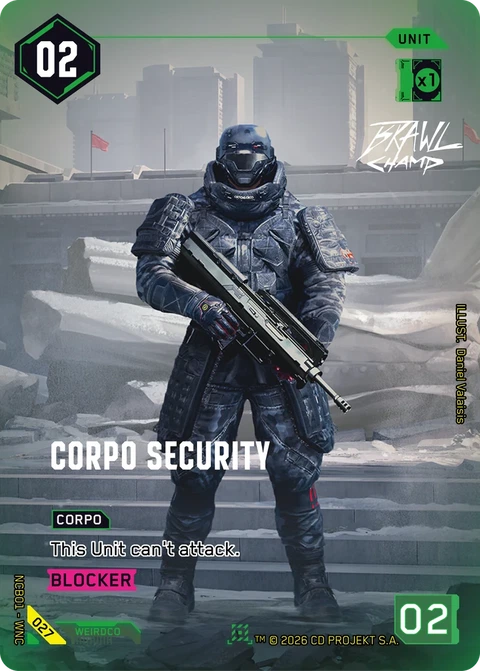 Corpo Security - Cyberpunk TCG card