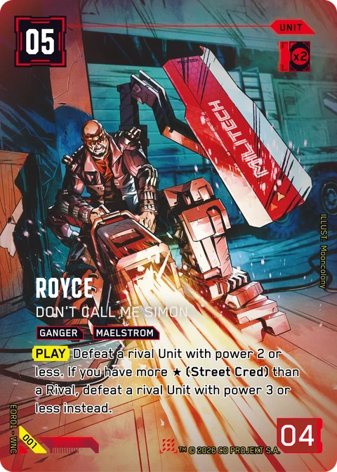 Royce: Don't Call Me Simon - Cyberpunk TCG card